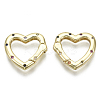Brass Micro Pave Cubic Zirconia Spring Gate Rings ZIRC-N039-027-NF-2