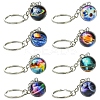 Round Glass Beads Keychain KEYC-YW00066-01-2