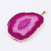 Natural Agate Big Pendants G-P305-E02-G-2