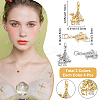 8Pcs 2 Colors Brass Micro Pave Colorful Cubic Zirconia Pendants ZIRC-BBC0001-08-2