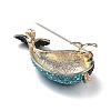 Marine Organism Alloy Rhinestone Brooches LS-JEWB-Z034-03G-02-3
