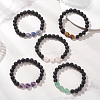 Natural Mixed Gemstone Beads Stretch Bracelets for Women BJEW-JB13204-1