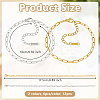 13Pcs 304 Stainless Steel Paperclip Chain Bracelets BJEW-OC00003-2