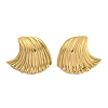 304 Stainless Steel Ocean Wave Stud Earrings for Women EJEW-U022-01G-1