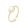 Natural Gemstone Cuff Rings RJEW-E074-01G-3