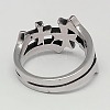 Personalized Retro 304 Stainless Steel Cross Rings for Men RJEW-F006-116-22mm-3