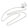 304 Stainless Steel Peanut Link Chain Necklaces for Women NJEW-U050-03P-4