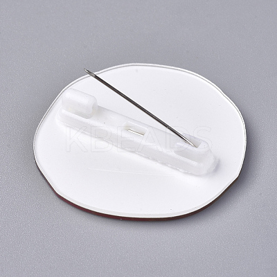 Acrylic Badges Brooch Pins JEWB-E676-78-1