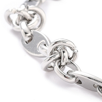 Non-Tarnish 304 Stainless Steel Link Chain Bracelet for Men Women BJEW-Z011-21P-1