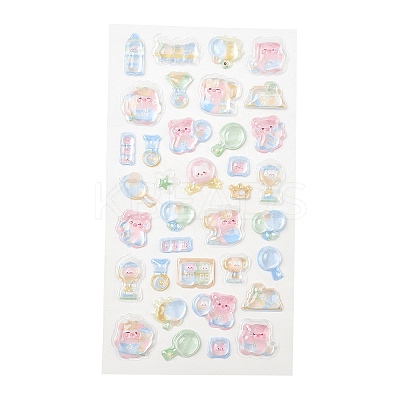 Plastic 3D Puffy Stickers DIY-H178-01F-1