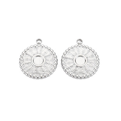 304 Stainless Steel Pendant Enamel Settings STAS-N097-164P-1