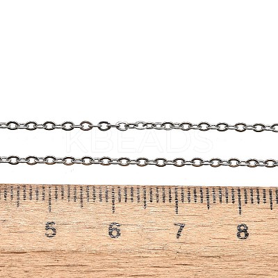 Non-Tarnish 304 Stainless Steel Cable Chain Necklace X-STAS-T040-PJ204-45-1
