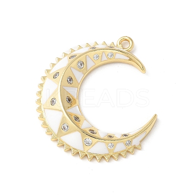 Brass Micro Pave Cubic Zirconia Pendants KK-P290-45G-1