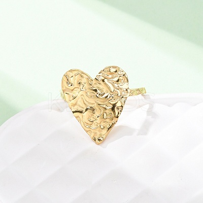 304 Stainless Steel Open Cuff Rings for Women RJEW-K309-06G-1