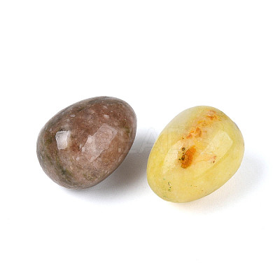 Natural & Synthetic Gemstone Egg Display Decorations G-N353-09-1