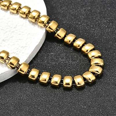 304 Stainless Steel Rectangle Link Chain Neklaces for Women NJEW-R024-01G-1