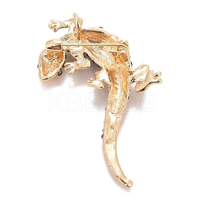 Rhinestone Lizard Badge X1-JEWB-E013-03G-01-1