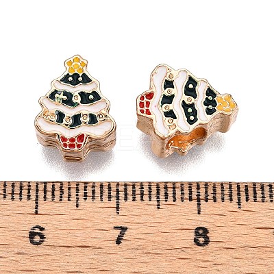 Alloy Enamel European Beads PALLOY-I218-07LG-1