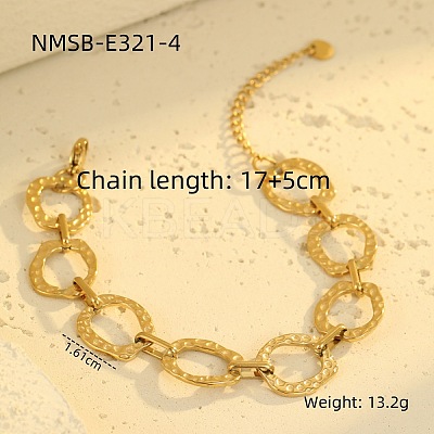 Fashionable 304 Stainless Steel Link Chain Bracelets FS-WG43E75-02-1