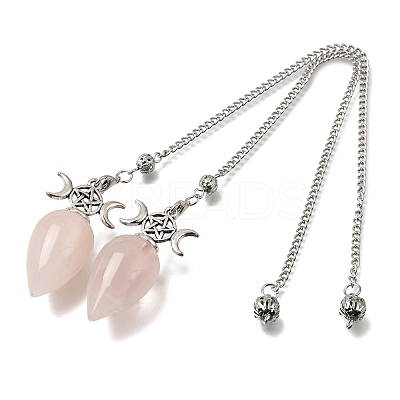 Natural Rose Quartz Dowsing Pendulum Pendants GG-CBA6D08-A05-1