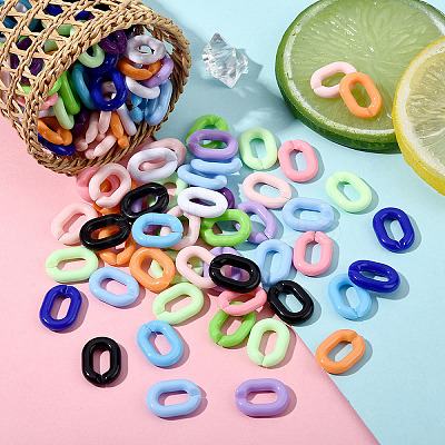360Pcs 12 Colors Acrylic Linking Rings OACR-YW0002-69-1