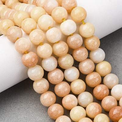 Ombre Effect Dyed Glass Beads Strands LS-GLAA-T031-01O-07-1