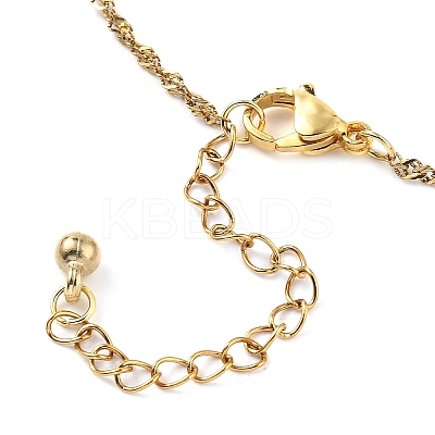 2Pcs 2 Colors 304 Stainless Steel Singapore Chain Necklace Making AJEW-JB01333-1