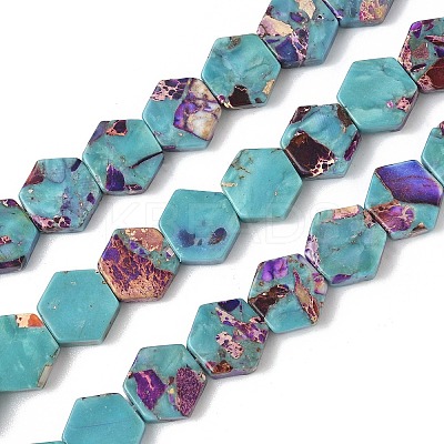 Dyed Synthetic Imperial Jasper Beads Strands G-D337-10mm-A01-1