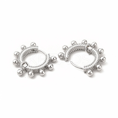 Rack Plating Brass Hoop Earrings for Women EJEW-H091-15P-1
