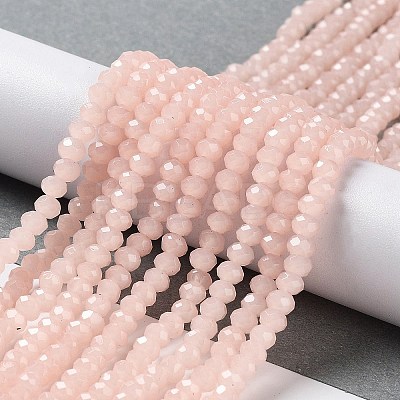 Baking Paint Imitation Jade Glass Bead Strands DGLA-A034-J4MM-A14-1