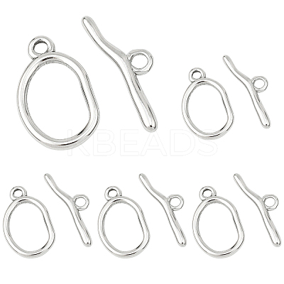 5Pcs 304 Stainless Steel Toggle Clasps STAS-YW0003-36P-1