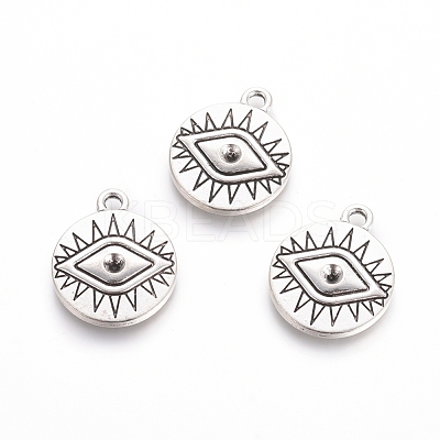 Rack Plating Tibetan Style Alloy Pendant Rhinestone Settings TIBEP-L005-08AS-1
