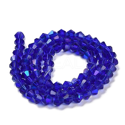 Transparent Electroplate Glass Beads Strands EGLA-A039-T3mm-L06-1