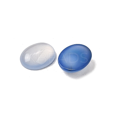 Natural Blue Agate Cabochons G-A266-01B-1