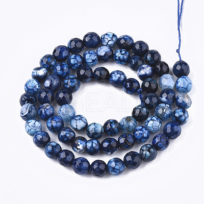 Natural Crackle Agate Beads Strands X-G-T119-01A-01-1
