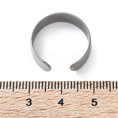 Non-Tarnish 304 Stainless Steel Cuff Rings LS-X-STAS-T045-22A-P-1
