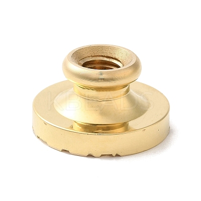 Golden Plated Round Shaped Wax Seal Brass Stamp Head STAM-K001-07G-05-1