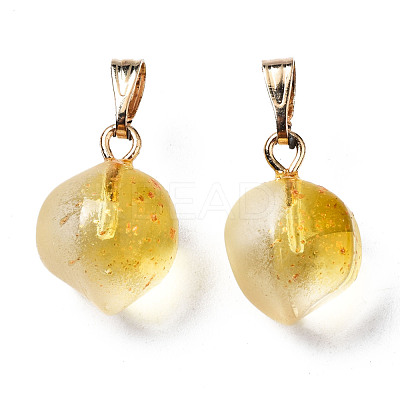Two Tone Transparent Spray Painted Glass Pendants X-GLAA-N035-015-C04-1