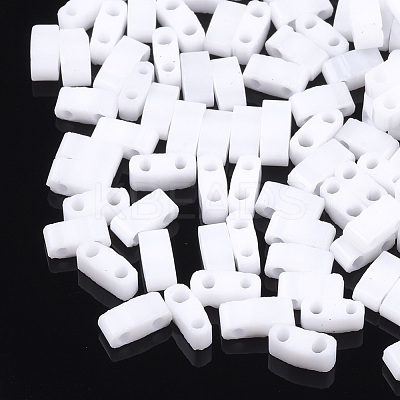 2-Hole Opaque Glass Seed Beads SEED-S023-05B-1