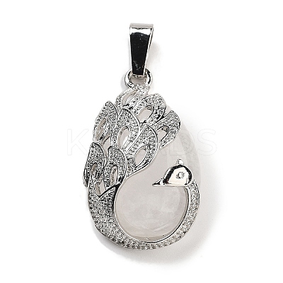 Natural Quartz Crystal Teardrop Pendants G-G112-03P-04-1