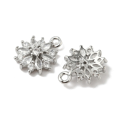 Brass Micro Pave Cubic Zirconia Pendants KK-D373-05P-1