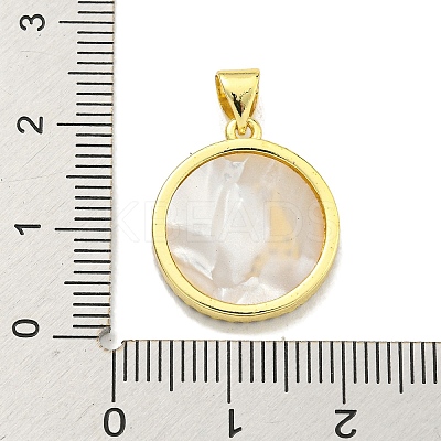 Brass Micro Pave Clear Cubic Zirconia Pendants KK-K354-04G-05-1