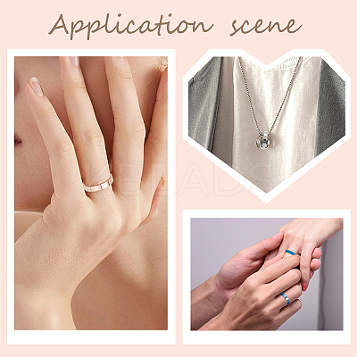16Pcs 4 Colors 201 Stainless Steel Plain Band Rings Set for Women RJEW-BC0001-02-1