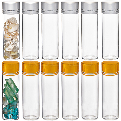 32Pcs 2 Colors Clear Glass Bottles Bead Containers CON-SC0001-13B-1