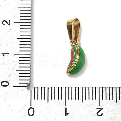 304 Stainless Steel Enamel Fruit Vegetable Charms STAS-F336-02I-G-1