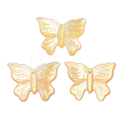Natural Yellow Shell Carved Pendants SSHEL-C012-21-1