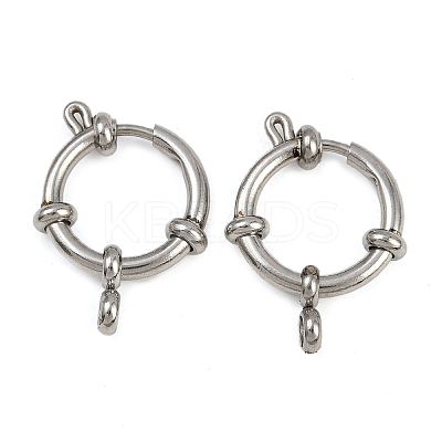 304 Stainless Steel Spring Ring Clasps STAS-B095-02P-04-1