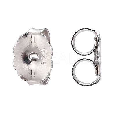 Anti-Tarnish Rhodium Plated 925 Sterling Silver Ear Nuts STER-E041-11B-1