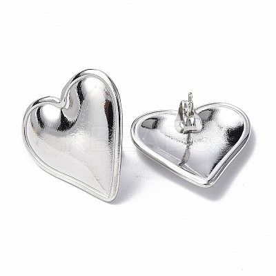 Non-Tarnish 304 Stainless Steel Heart Stud Earrings for Women EJEW-F300-16P-1