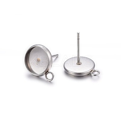 Non-Tarnish 304 Stainless Steel Stud Earring Settings LS-STAS-H467-08P-16mm-1